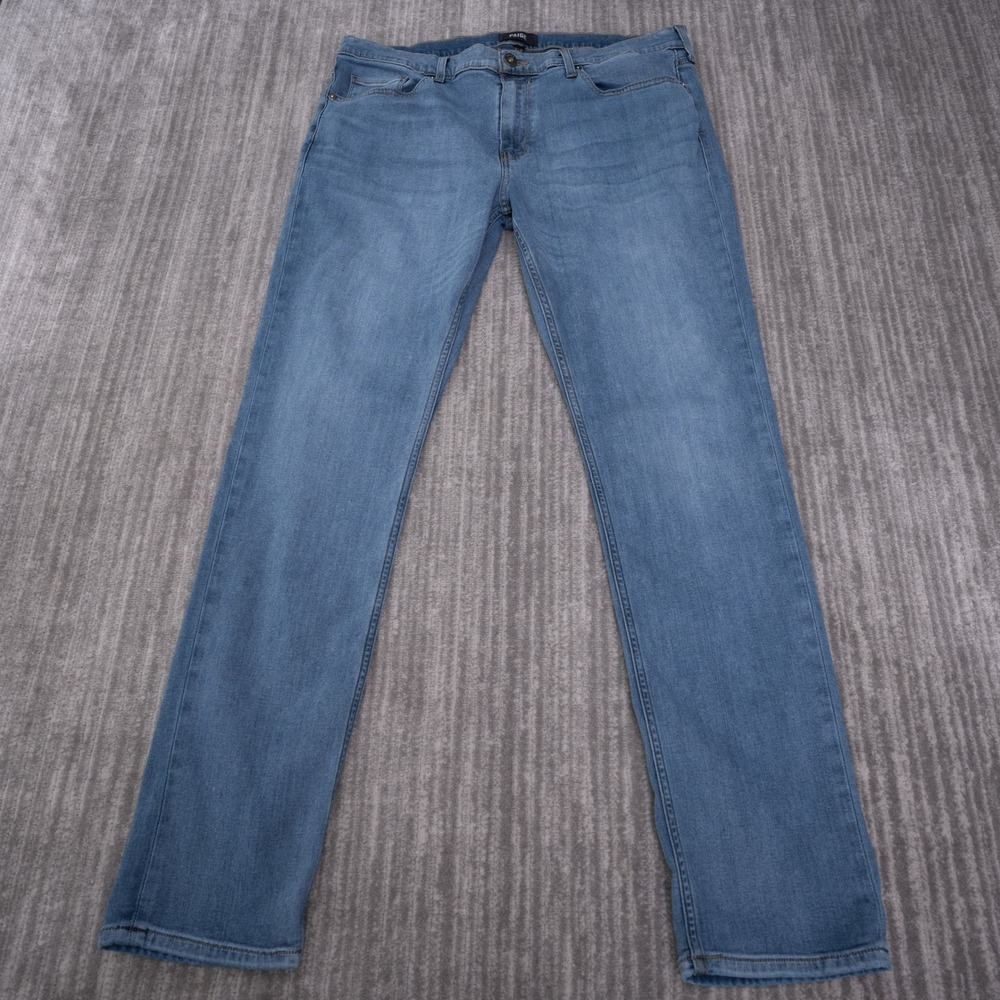 Paige Lennox Jeans Mens 38 Fit 36 Blue Excellent Slim Fit Stretch Denim Pants